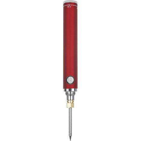 USB-Lade-Lötkolben-Set, tragbarer kabelloser elektrischer Lötkolbenstift, Schweißwerkzeug, Rot (1/5)