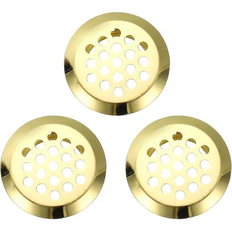 Pack Of 3 1.1 Inch (29mm) Circular Air Vent Grills (1/4)
