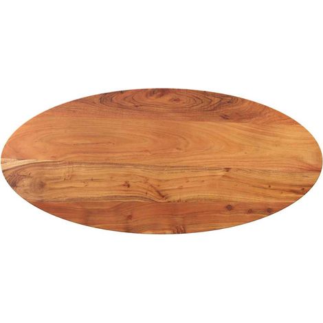 Tischplatte 90x40x3,8 cm Oval Massivholz Akazie