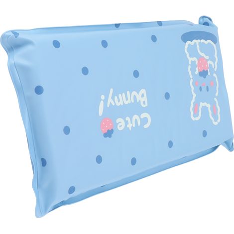 Oreiller rafraîchissant pliable à cristaux de glace pour une sieste en toute tranquillité, idéal pour les enfants et les adultes. Motif lapin bleu. (1/5)