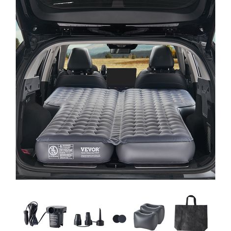VEVOR Materasso ad Aria per Auto, Materasso Gonfiabile da Campeggio Oxford Spesso, Letto Dormire Portatile da Viaggio con Pompa dellAria Gonfiaggio, Ugello, Borsa per Trasporto, Grigio