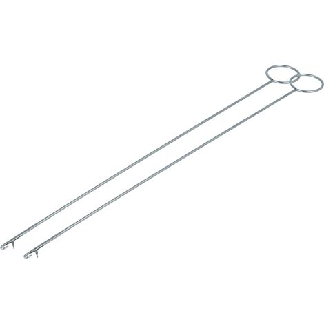 vhbw 2x Volteador de costura con enganche Aguja de arrastre extra larga (26,5 cm), metal (1/5)
