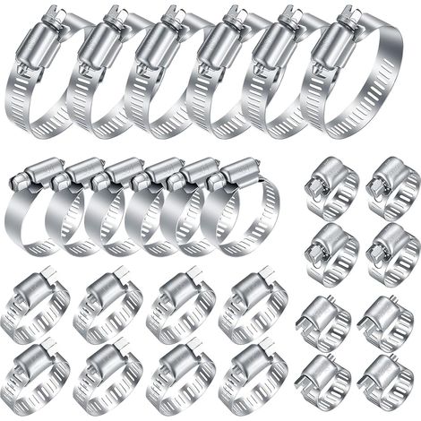 40 Pièces Colliers de Serrage Réglables 6-51 mm (1/5)