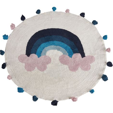 Kinderteppich GORISA Bunt ø 120 cm Baumwolle
