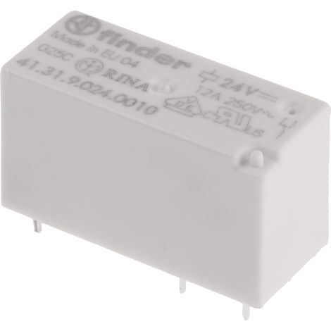 Relais de puissance Finder 41 Series, 1 RT, bobine 24V c.c. Montage sur CI 400mW ( Prix pour 1 )