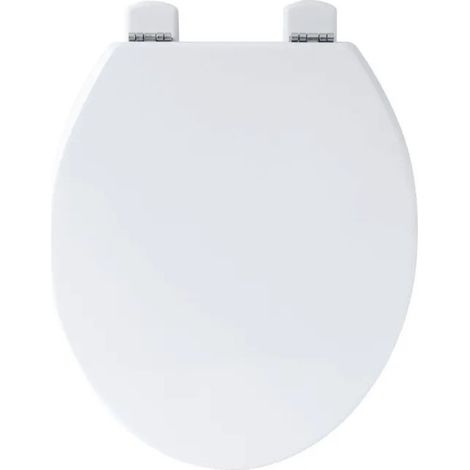 Olfa – Abattant WC double 43,6 x 36 cm – Charnières inox 18/10 – Vissage par le dessus – Angle d'ouverture 180°