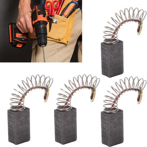 Lot de 20 balais de carbone pour meuleuse d'angle, marteau électrique, pic électrique, machine de découpe, polisseuse à balais de carbone, perceuse électrique et accessoires pour outils électriques. (1/5)