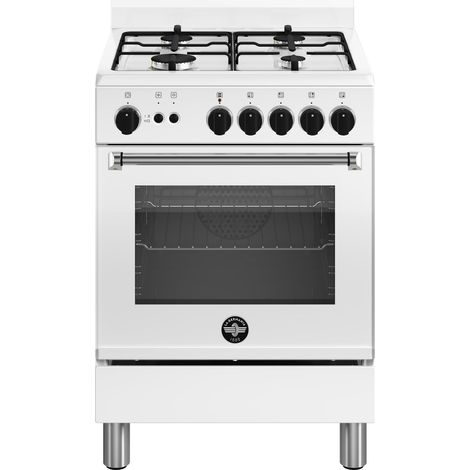 Bertazzoni La Germania Americana AMN664GBV/24 cucina Gas Acciaio inox, Bianco A+ (1/3)