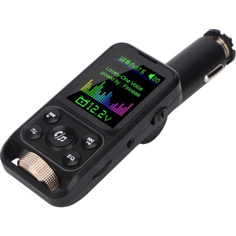 Émetteur FM Bluetooth pour Voiture avec Charge Rapide PD30W et Appels Mains Libres - Adaptateur Allume-Cigare 12V/24V (1/5)