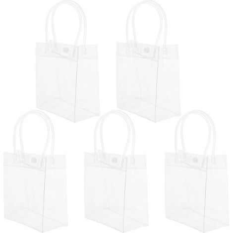 Lot de 10 sacs fourre-tout en PVC, sacs bandoulière simples, sacs de courses pratiques, pochettes décontractées-24X12X6.5cm