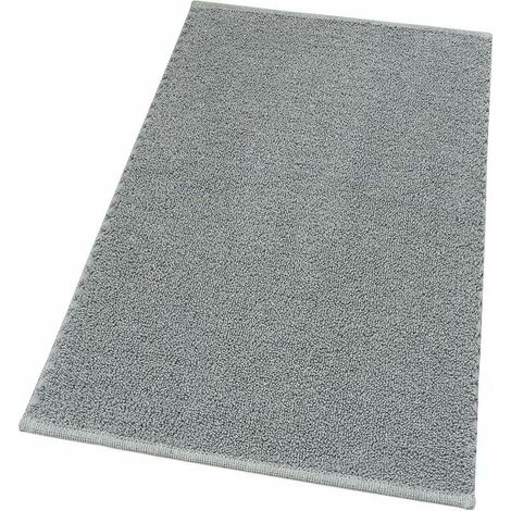 Tapis de Bain Chambre Pur Coton Lavable Doux Gris - 50x80 cm (1/5)