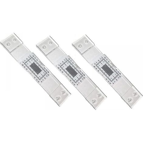 BUNTHAUS Cyslmuk – Moniteur de fissures 3 pièces – Jauge de largeur en acrylique transparent – Étrier de comparaison pour surveillance précise des fissures (1/5)