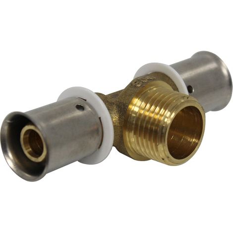 Té multicouche à sertir mâle - Ø16x2,0 - (15/21) 1/2" - MULTIPEX (1/4)