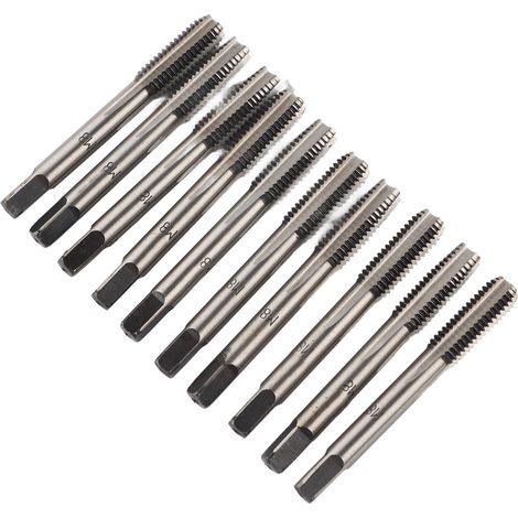 10 tarauds manuels métriques en acier au carbone pour filetage M2 M4 M6 M8M8 (1/5)
