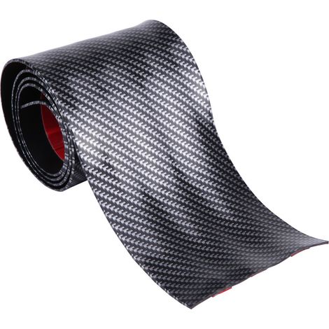Universelles 10x100cm Carbonfaser-Gummi-Klebe-Einstiegsleisten-Set für Autos (1/5)