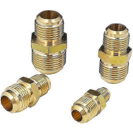 Raccords réducteurs à diamètre égal 25-26, diamètre extérieur évasé : 1/4", 5/16", 3/8", 1/2", 5/8", 3/4", 7/8", raccords de tuyauterie en laiton conformes à la norme SAE pour la climatisation A1 (1/5)
