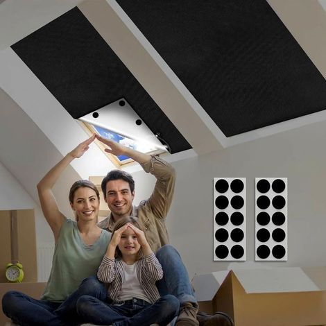 Store Occultant sans Percage 100 x 145 cm. Film Fenêtre. Fenetre. Portable Anti Chaleur Fenetre avec Scratch. pour Fenêtre de Toit Velux Porte. Coupe Libre - (1/5)