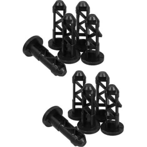 Lot de 10 Goupilles en Plastique Noir pour Charnière de Couvercle de Poubelle 240l, Conception Anti-odeur, Adaptées pour Poubelles à Roulettes Usage Intérieur et Extérieur (1/5)