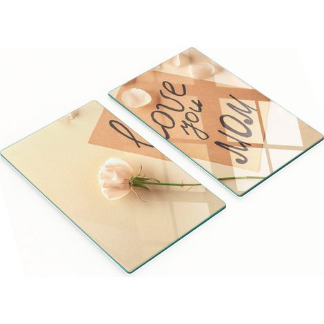 Tablas decorativas multifuncionales de madera templada para cocina, ideales para el Día de la Madre, 2x30x52 cm. (1/5)