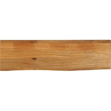 Tischplatte mit Baumkante 120x40x2,5 cm Massivholz Mango