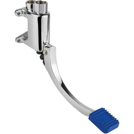 Wandmontierter Fußventil-Wasserhahn aus Messing mit verchromter Oberfläche – Idral 02064 (1/5)