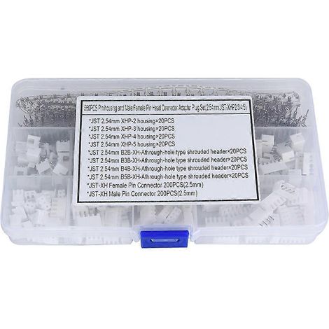 Kits de remplacement de connecteurs à broches blindés (560 pièces) compatibles JST-XHP