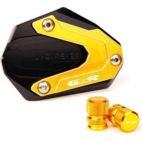 (1 jeu - Or) Plaque d'extension de béquille latérale CNC pour moto, compatible avec SUZUKI GSR750 gsr750 GSR 750. (1/4)