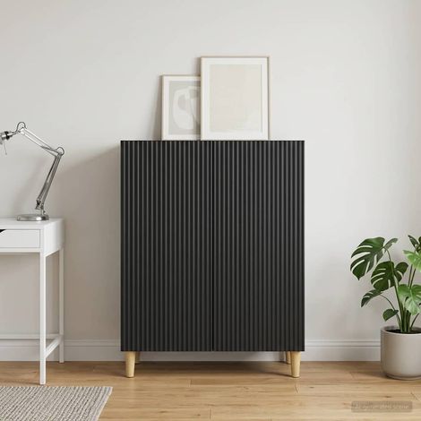 Irovami Black Buffet 66 x 34.5 x 90 cm Engineered Wood (1/5)