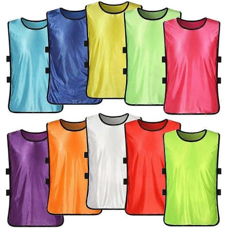 202410 pièces Gilet d'entraînement pour enfants, maillot d'entraînement, bavoirs pour football, basketball et entraînement de football américain (1/5)