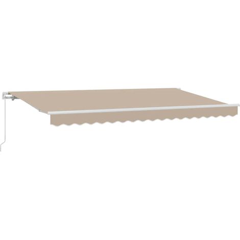 Maison Exclusive - Ausziehbare Markise Beige 400 x 200 cm Stoff (1/5)