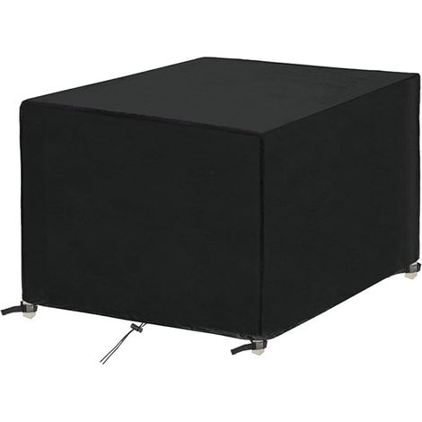 Housse de protection pour mobilier de jardin avec cordon de serrage, imperméable et respirante, en tissu Oxford, idéale pour les ensembles de mobilier de jardin, table de jardin carrée (125 x 125 x 74
