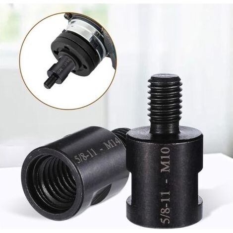 VURAHOME – 2 Winkelschleifer-Adapter, 5/8-11 Innengewinde auf M10/M14 Außengewinde, Schnittstellen-Anschlussadapter für Winkelschleifer, Poliermaschinen, Bohrmaschinen, Verbindungswerkzeug (1/5)