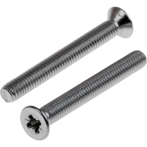 Vis à métaux RS PRO M3 à tête Fraisée Pozidriv en Acier Inoxydable, 25mm ( Prix pour Sachet de 100 )