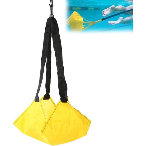 Parachute de Natation, Ceinture d'entraînement de Natation, équipement d'entraînement de résistance, Ceinture de Musculation avec Parachute de Natation pour Adultes