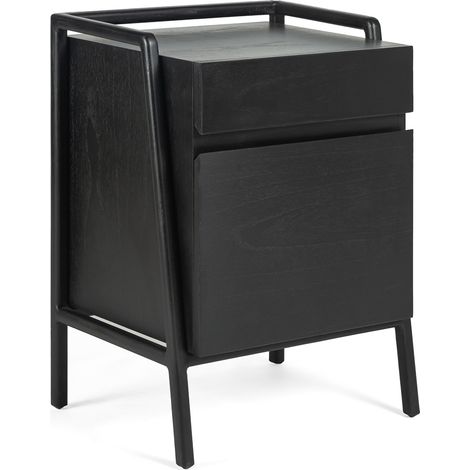Table de chevet 50x40x70 Bois Noir (1/5)