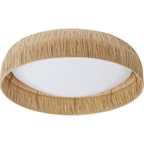 OSRAM Decor Plafonnier décoratif avec abat-jour en bambou, 500 mm, 28 W, 1150 lm, 3000 K, blanc chaud 830, IP20, marron, LED non interchangeable (1/5)