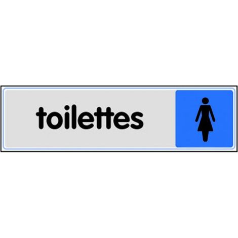 Novap Placa WC Mujeres Plateada 170 x 45 mm