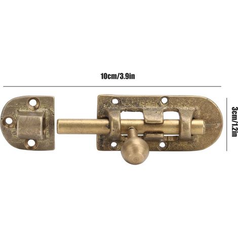 Loquet de porte en laiton vintage, verrous de porte et de fenêtre anciens, boucle, quincaillerie de verrouillage coulissant (1/4)
