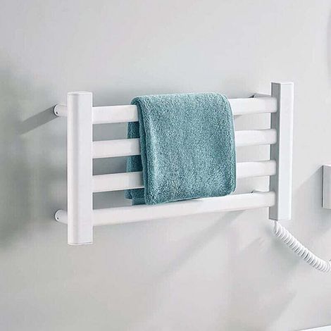 Porte-serviettes électrique mural en aluminium porte-serviettes chauffant 45W porte-serviettes électrique intelligent à faible puissance (1/4)