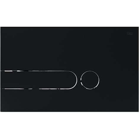 Oli Bouton de chasse d'eau - Koło Slim 2 - Noir - Design moderne - Résistant aux rayures