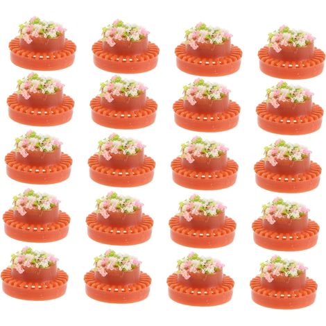 20pièces Pots De Fleurs Plastique Ronds De Mini Parterres pour Maison De (1/5)