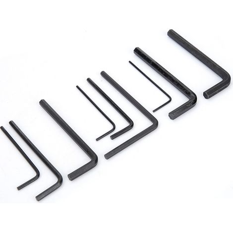Clé hexagonale pour guitare, jeu de 6 clés Allen pour chevalet et mécaniques, 1,5 2,0 2,5 3,0 4,0 5,0 mm, également 1/20in, 1/8in, 3/16in, universel, réglage précis, acier, pratique. (1/5)
