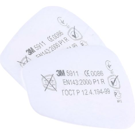 Filtre non-tissé contre poussières fines, Niveau de protection : P1R (Par 30)