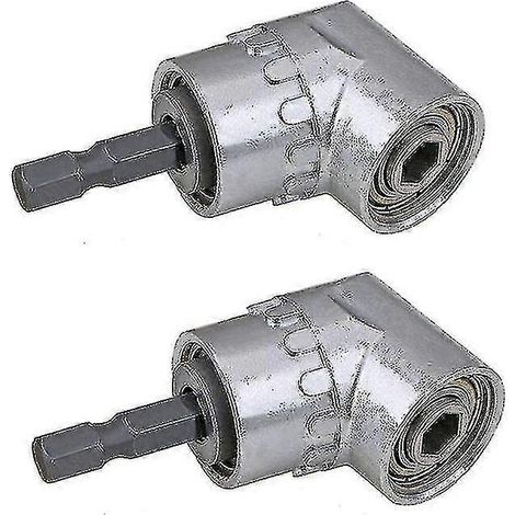 2 forets à angle droit, tournevis d'angle multifonction à 105° avec adaptateur pour douille hexagonale 1/4" et porte-embout. (1/5)