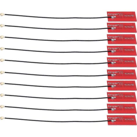10er-Set integrierte PCB-Antennenstreifen, Dualband, rot, für 2,4 GHz, 5,8 GHz, 5 GHz, WLAN, Bluetooth-Modul