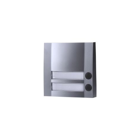 Grothe Klingeltaster 2fach 90x90x18,5mm, sil/sw DOMOLUX DUO SIM/SW