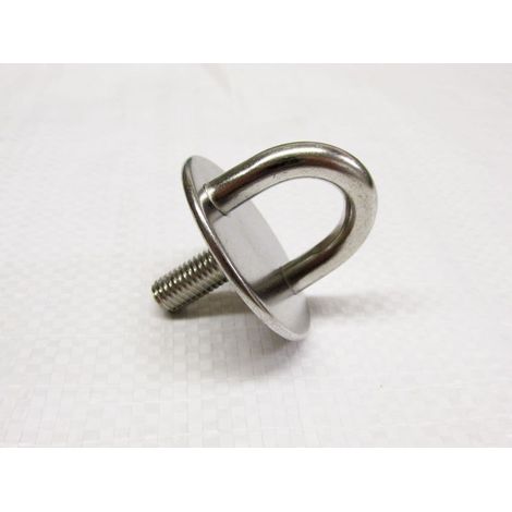 8MM Stainless Steel Round Eye Plate with M10 Screw Thread (Heavy Duty Marine Deck) (1/2)
