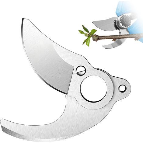 Lame De Rechange Sécateur Électrique 25mm 1 Paire Acier Dur Sk-5 Lame De Rechange En Acier Au Carbone Lame Pour Electric Pruning Shears Pour Sécateur Électrique, Lame Fixe Et Lame Mobile (1/5)