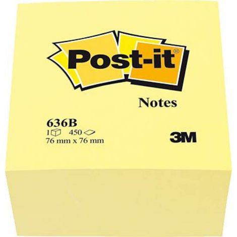 Post-It 636-B sticky note Yellow Square 450 fogli Autoadesivo