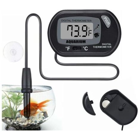 Thermomètres Aquarium LCD, Thermomètre Digital Ventouse,Thermometre Fish Tank Numérique Aquarium, Thermomètre avec Sonde